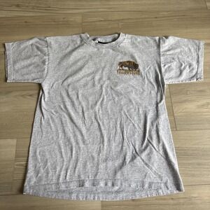 Vintage Yellowstone National Park Prairie Mountain Shirt Mens M Fits SM Made USA